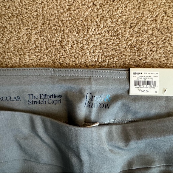 Gray Mid Rise Capri - Picture 3 of 6